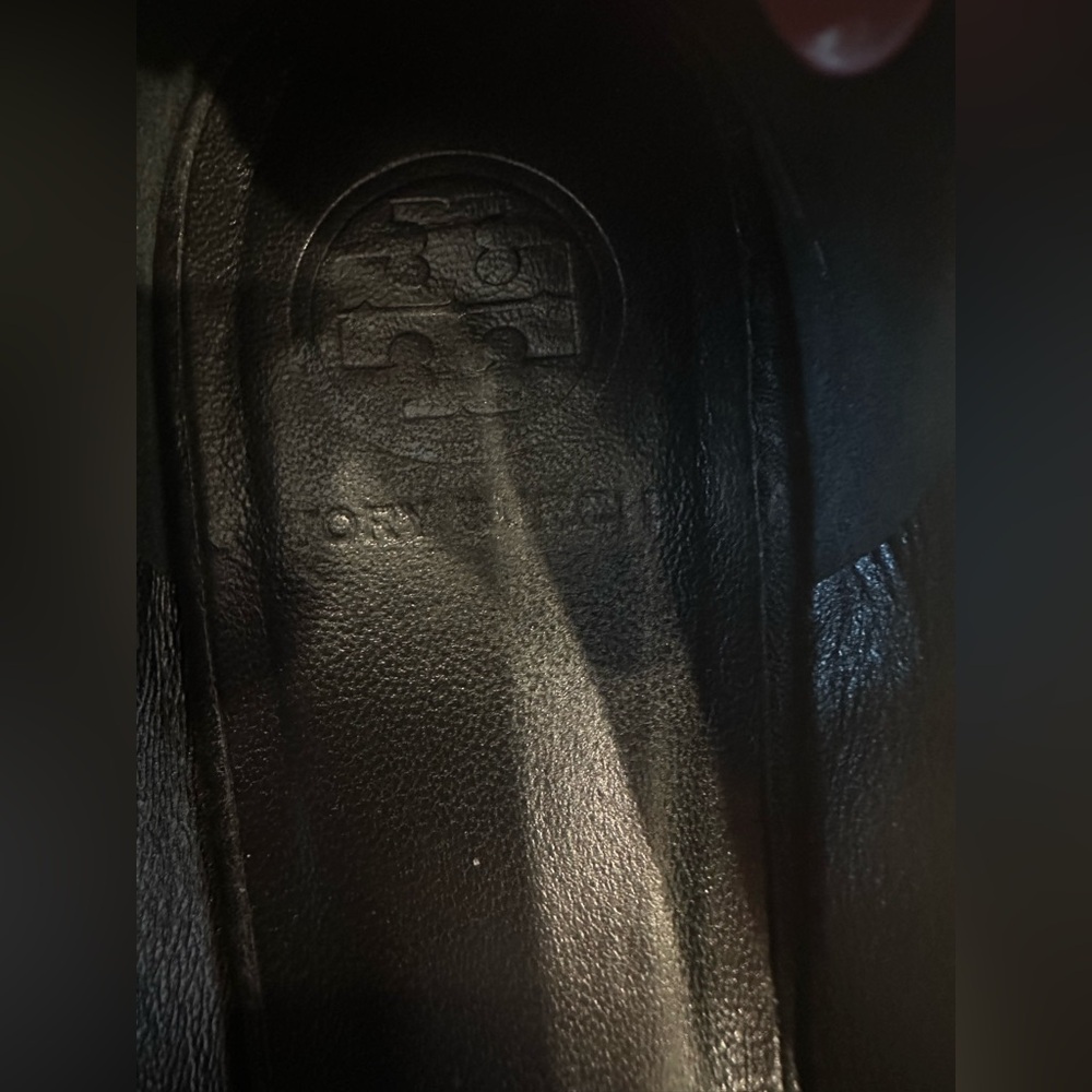 Tory Burch Black Reva Leather Ballet Flats, size 12 - Picture 9 of 11